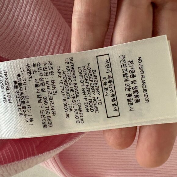 Burberry Small Pink Wool Equestrian Patch Turtleneck - Picture 13 of 16